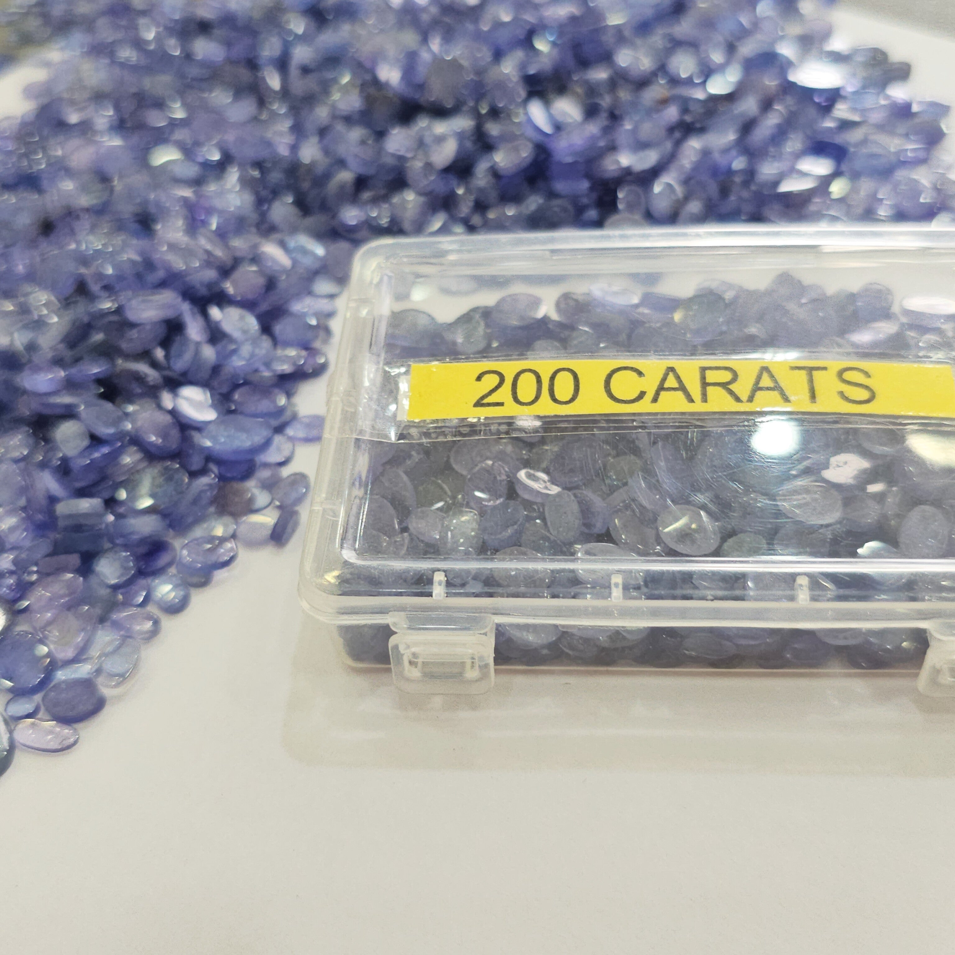 200 Carats Natural Unheated Tanzanite Polished Slices | 4–10mm | 320–350 Pieces