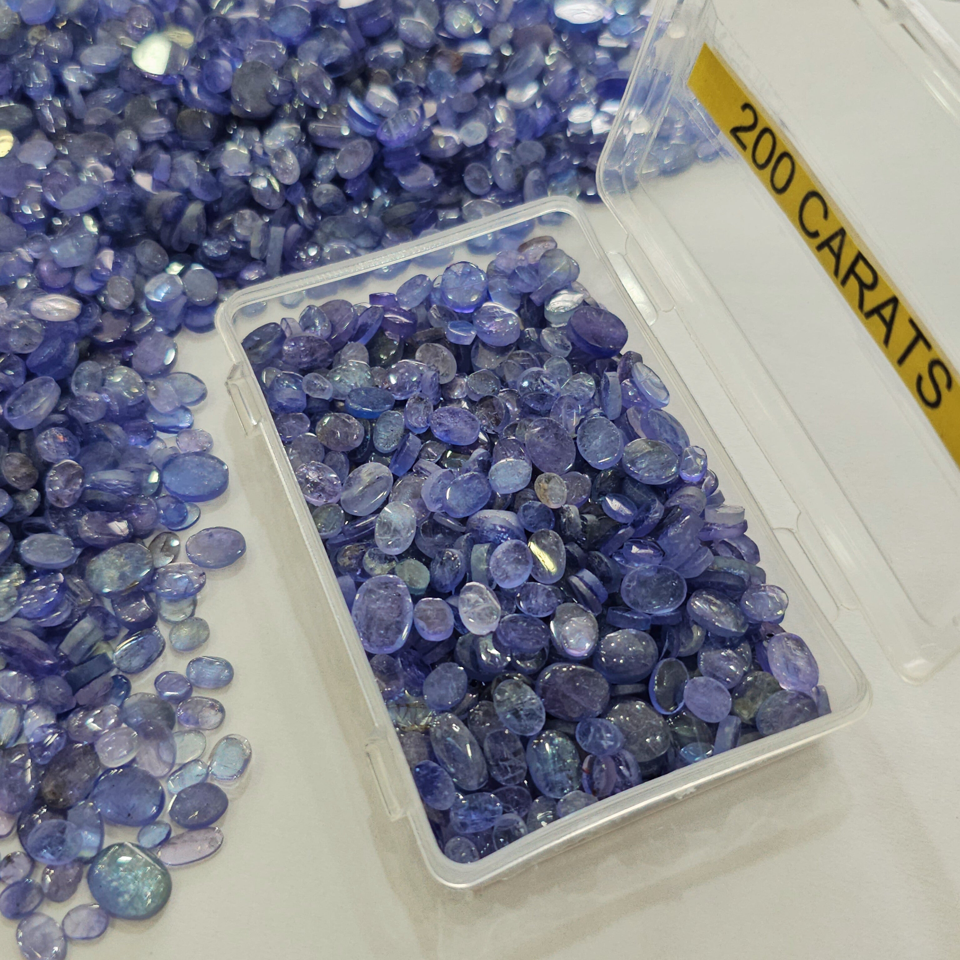 200 Carats Natural Unheated Tanzanite Polished Slices | 4–10mm | 320–350 Pieces