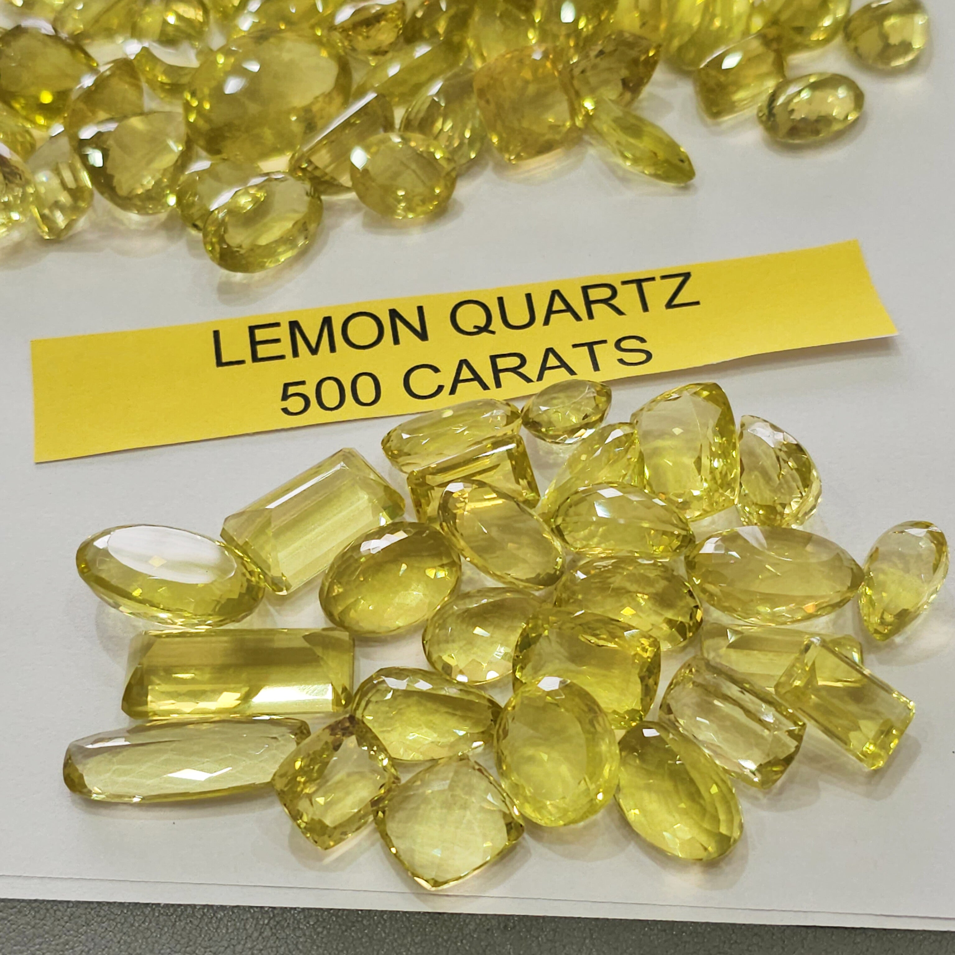500 Carats Lemon Gold Quartz | Flawless | 25-30 Pcs | 15-35MM