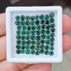 65 Pcs Of Natural Zambian Emerald Faceted | Round | Size: 3-4mm