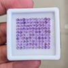 110 Pcs Of Natural Pink Amethyst Faceted | Round | Size: 2mm