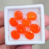8 Pcs of Natural Smoked Heated Orange Opal Faceted | Oval | Size: 11x9mm