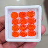12 Pcs of Natural Smoked Heated Orange Opal Faceted | Oval | Size: 11x9mm