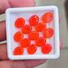 13 Pcs of Natural Smoked Heated Orange Opal Faceted | Oval | Size: 11x9mm