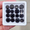 16 Pcs of Natural Black Onyx Faceted | Round  | Size: 8-10mm