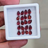 20 pcs Natural Mozambique Garnet Faceted | Pear | Size: 6x4mm