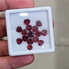 15 pcs Natural Mozambique Garnet Faceted | Heart & Oval | Size: 6mm