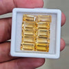 10 Pcs Of Natural Citrine Faceted | Rectangle | Size:12x6mm