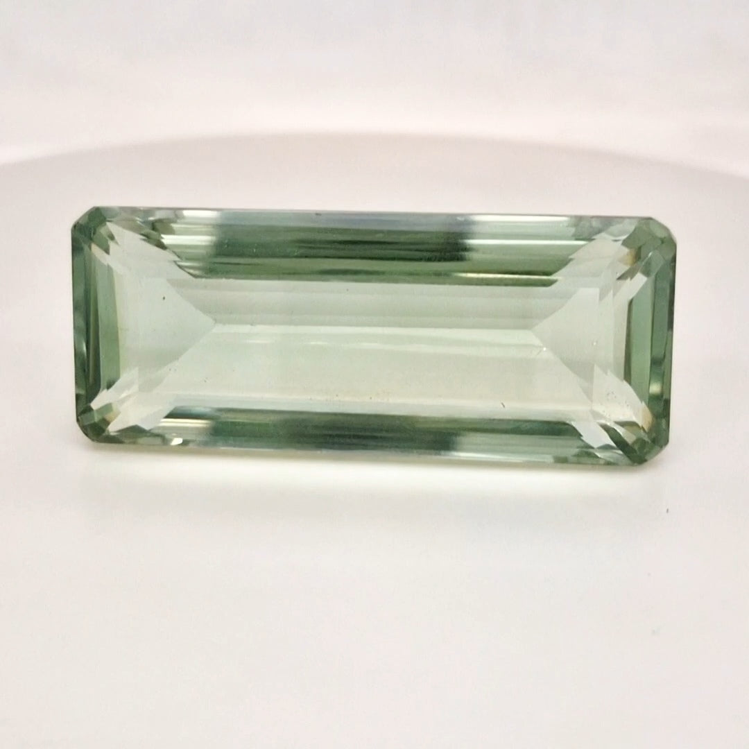 Natural Prasiolite Faceted | Rectangle | 47x19mm