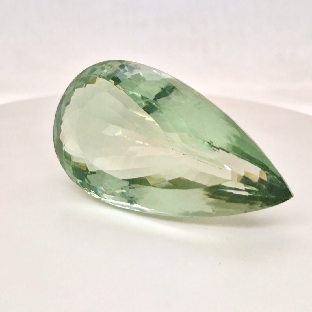Natural Prasiolite Faceted | Pear | 56x31mm