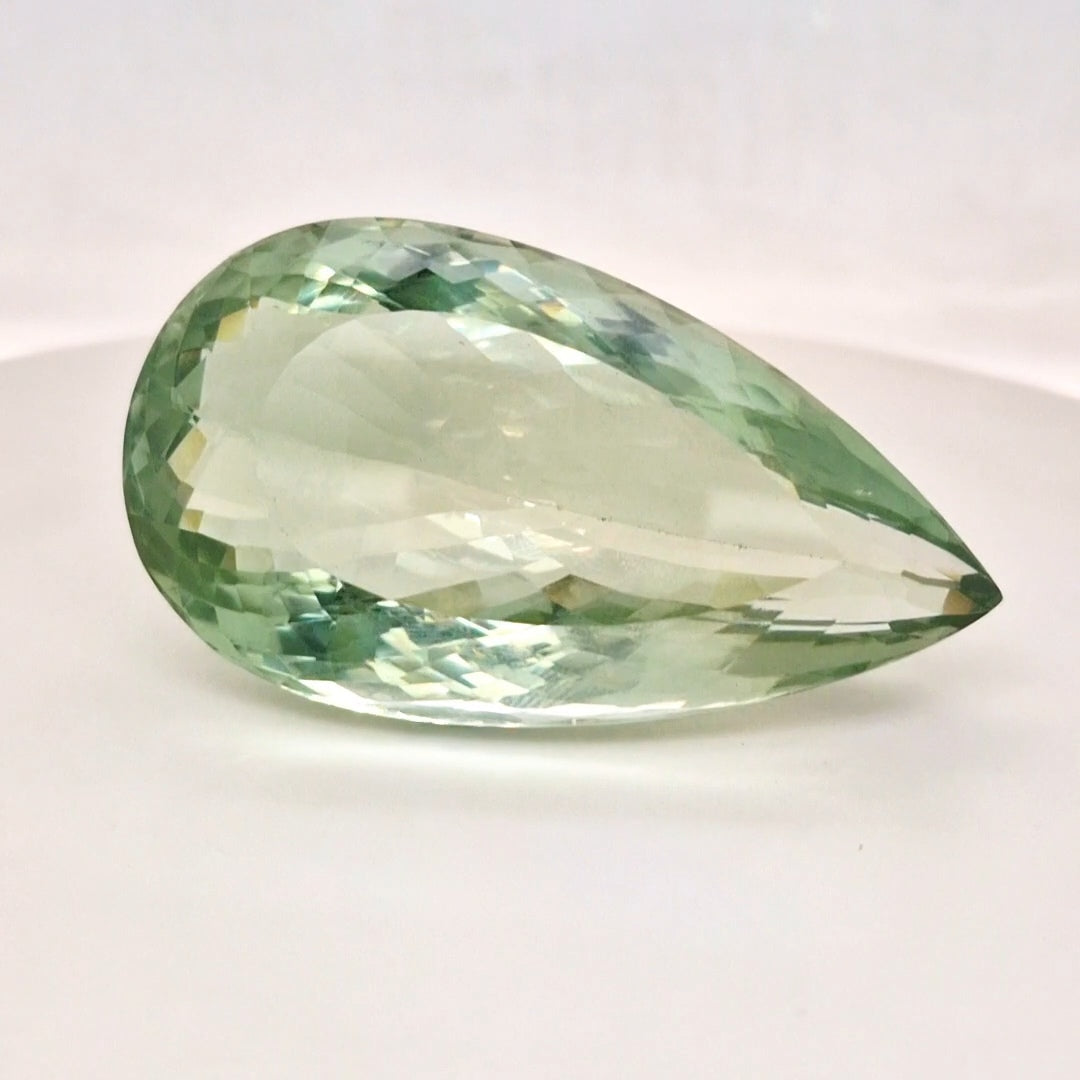 Natural Prasiolite Faceted | Pear | 56x31mm