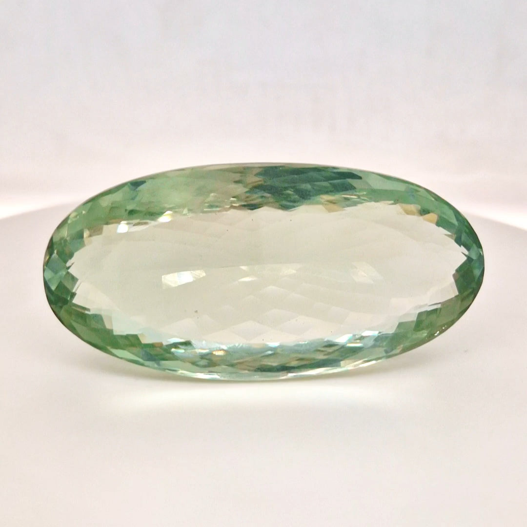 Natural Prasiolite Faceted | Oval | 62x31mm