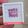 12 Pcs of Natural Malaya Garnet Faceted | Mix | Size: 4-6mm