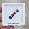 4 Pcs of Natural Unheated Spinel Faceted | Mix| Size: 5-6mm