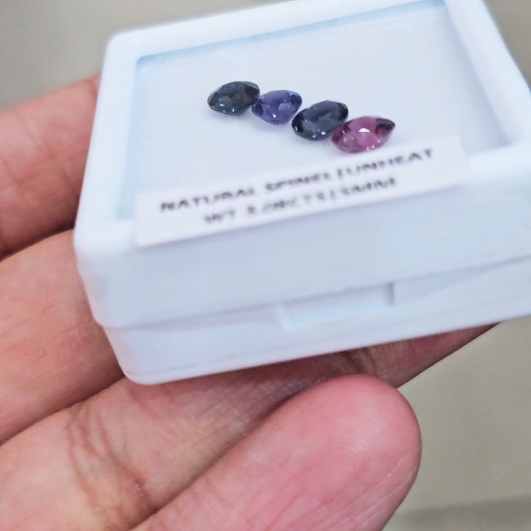 4 Pcs of Natural Unheated Spinel Faceted | Mix | Size: 5-6mm