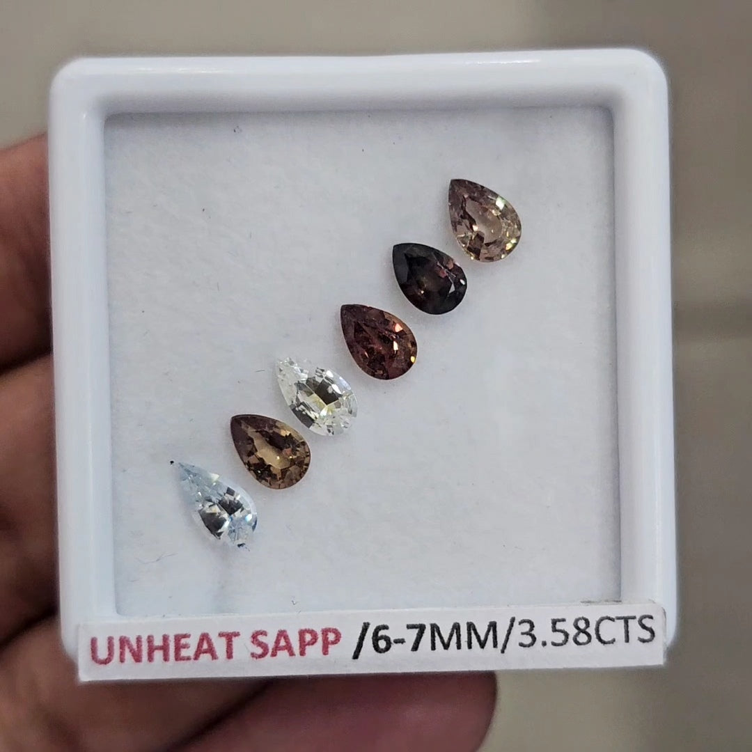 Natural Madagascar Sapphire  | 6-7mm | Pear