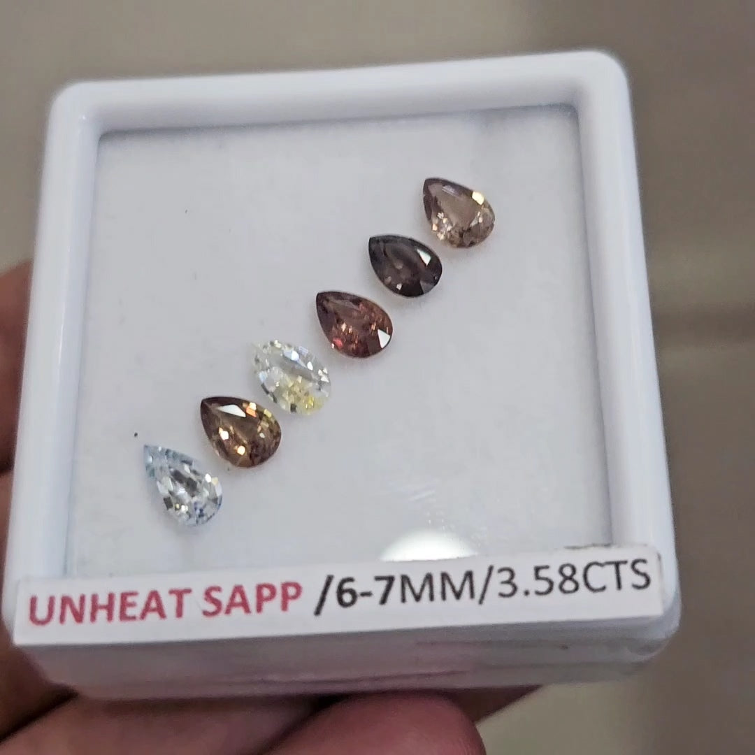 Natural Madagascar Sapphire  | 6-7mm | Pear