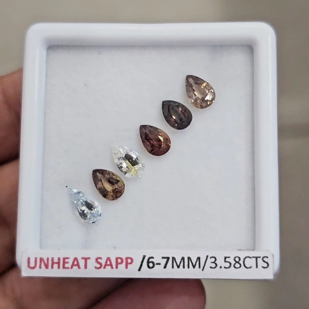 Natural Madagascar Sapphire  | 6-7mm | Pear