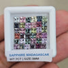Box Of Natural Madagascar Unheated Sapphire  | 3mm | Square