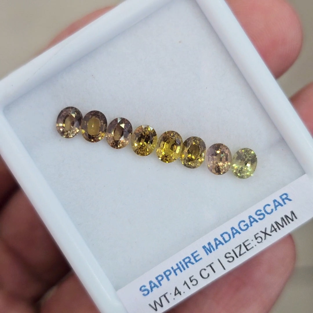 Box Of Natural Madagascar Unheated Sapphire  | 5x4mm | Oval
