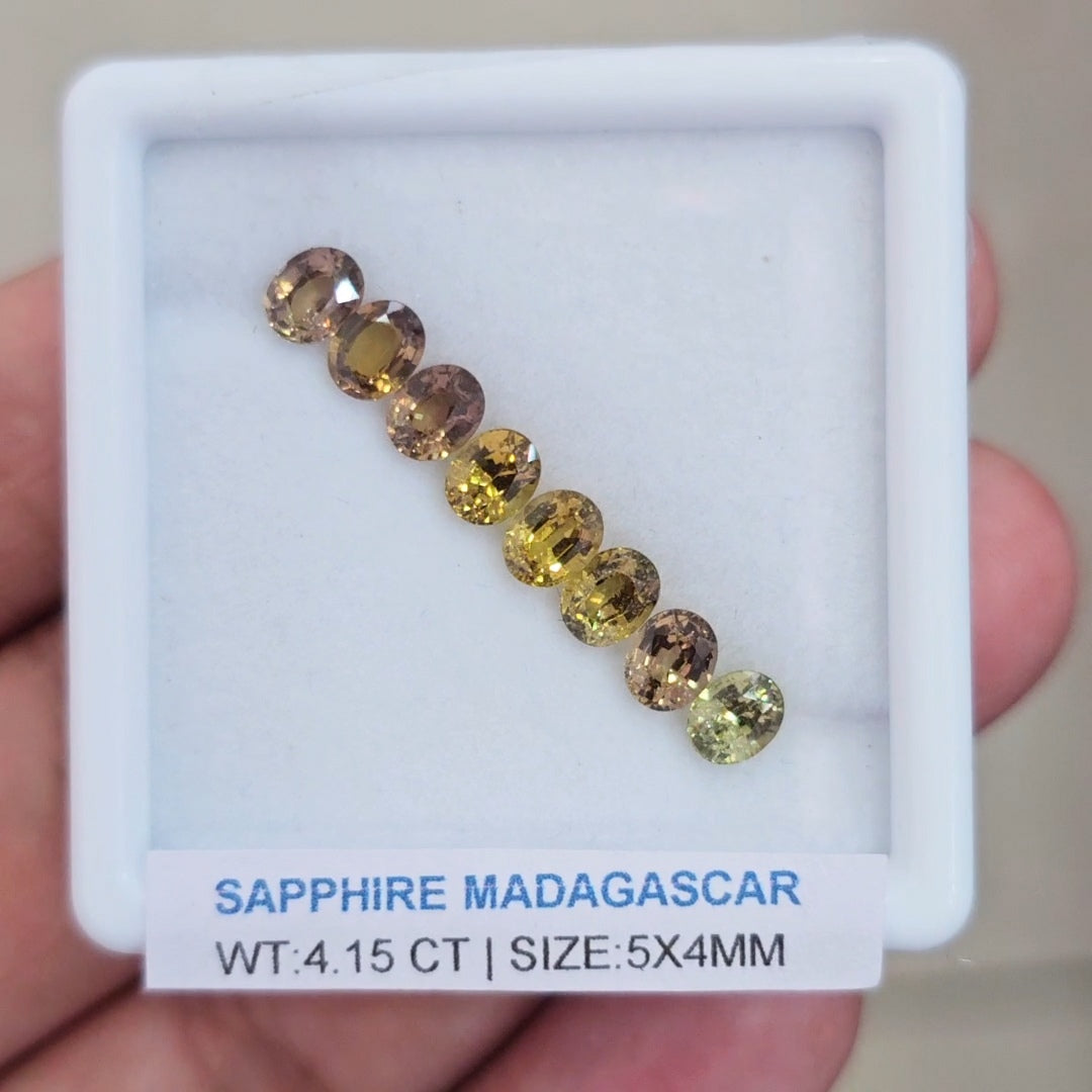 Box Of Natural Madagascar Unheated Sapphire  | 5x4mm | Oval