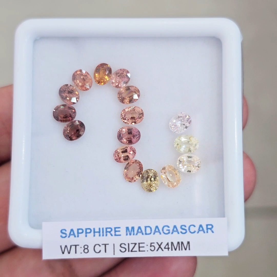 Box Of Natural Madagascar Unheated Sapphire  | 5x4mm | Oval