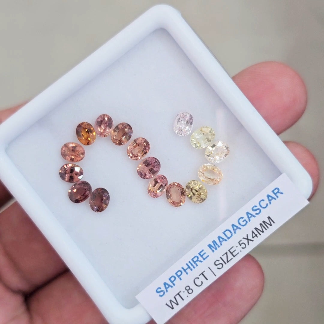 Box Of Natural Madagascar Unheated Sapphire  | 5x4mm | Oval