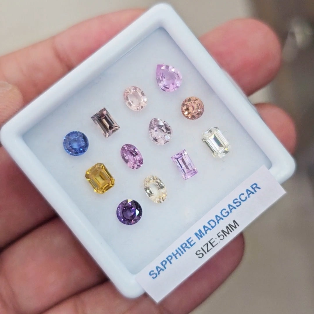Box Of Natural Madagascar Unheated Sapphire  | 4-6mm | Mix