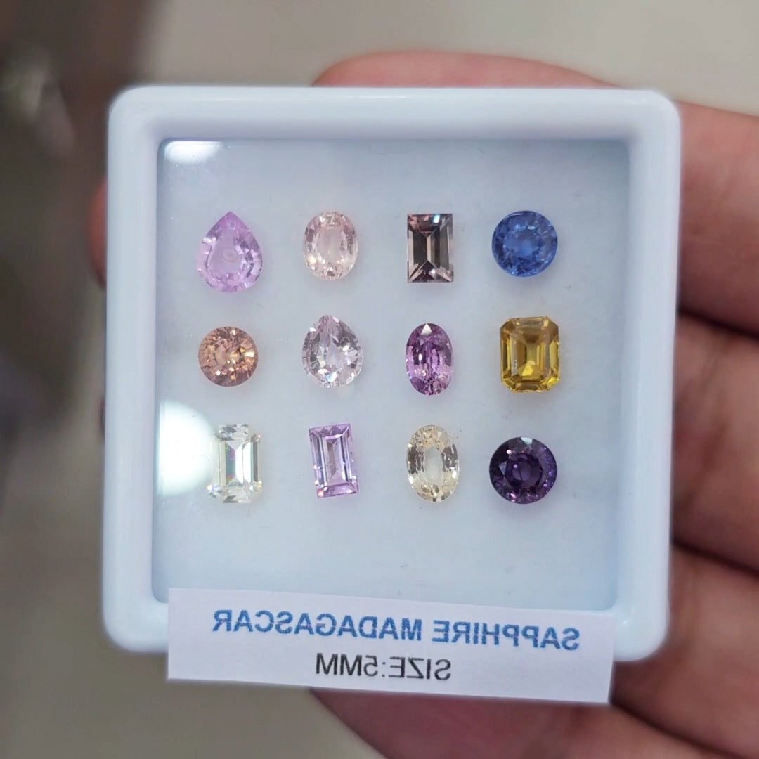 Box Of Natural Madagascar Unheated Sapphire  | 4-6mm | Mix