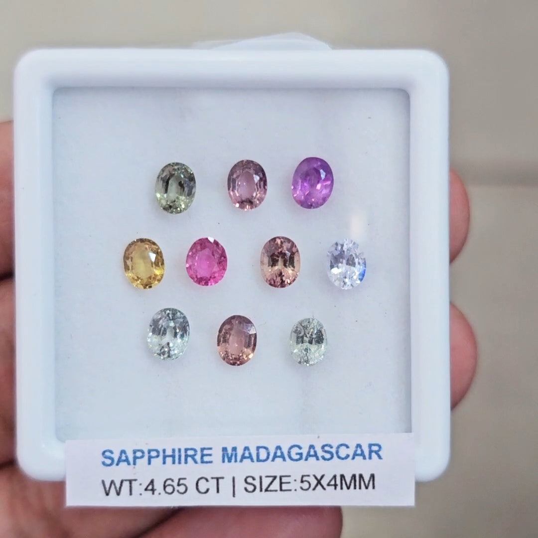 Box Of Natural Madagascar Unheated Sapphire  | 5x4mm | Oval