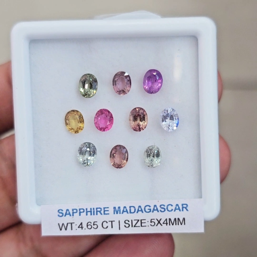 Box Of Natural Madagascar Unheated Sapphire  | 5x4mm | Oval