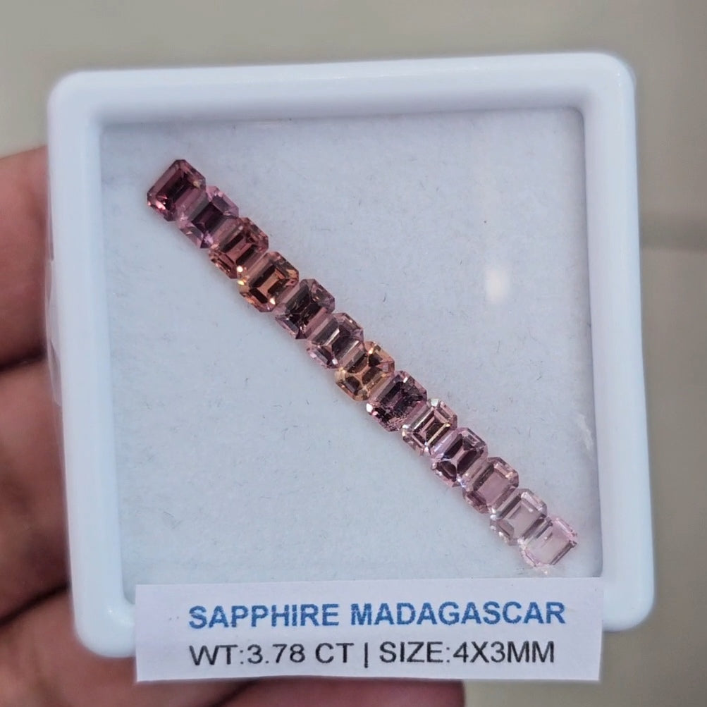 Box Of Natural Madagascar Unheated Sapphire  | 4x3mm | Rectangle