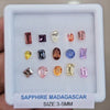 Box Of Natural Madagascar Unheated Sapphire  | 3-5mm | Mix