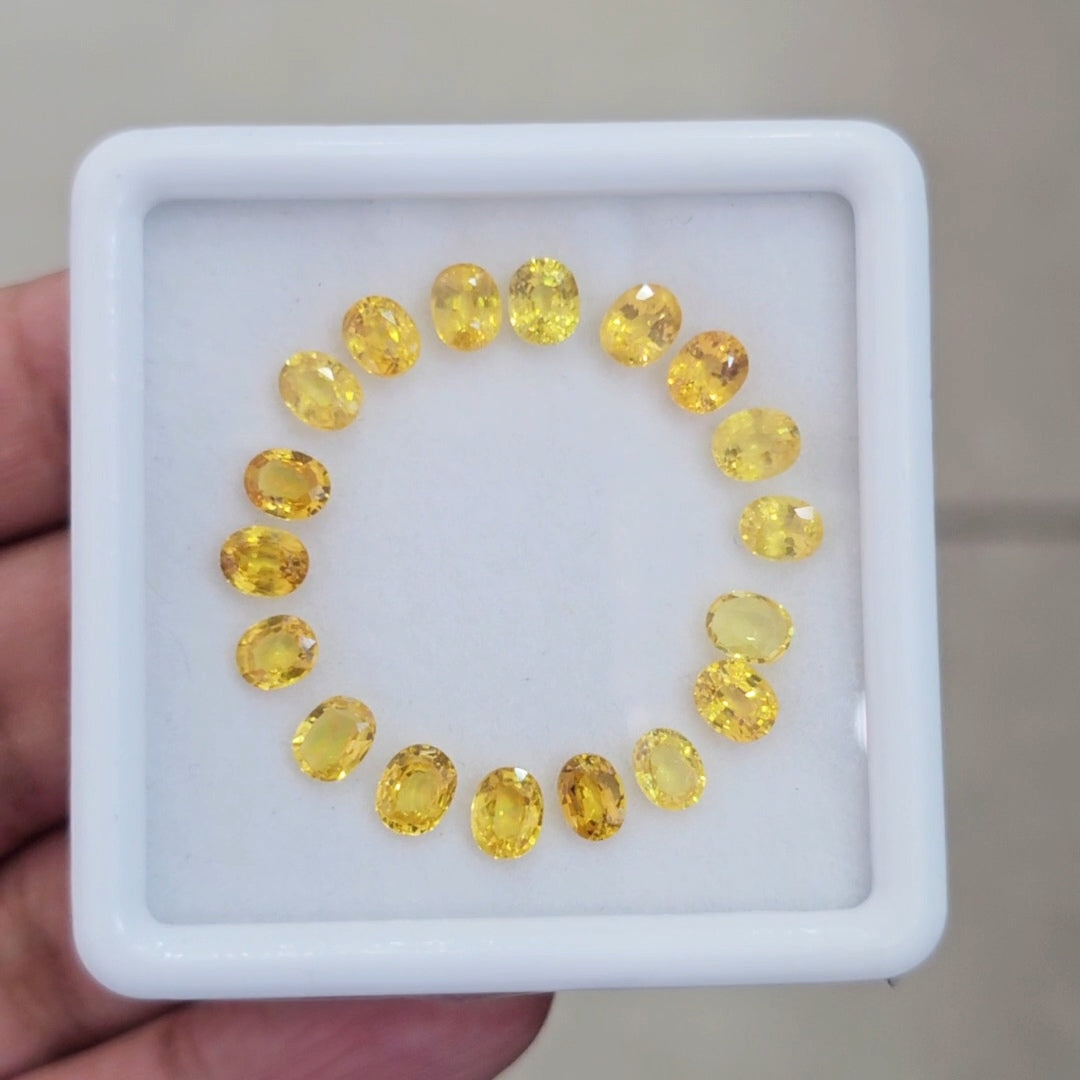 Box Of Natural Thailand Heated Sapphire  | 5x4mm | Oval