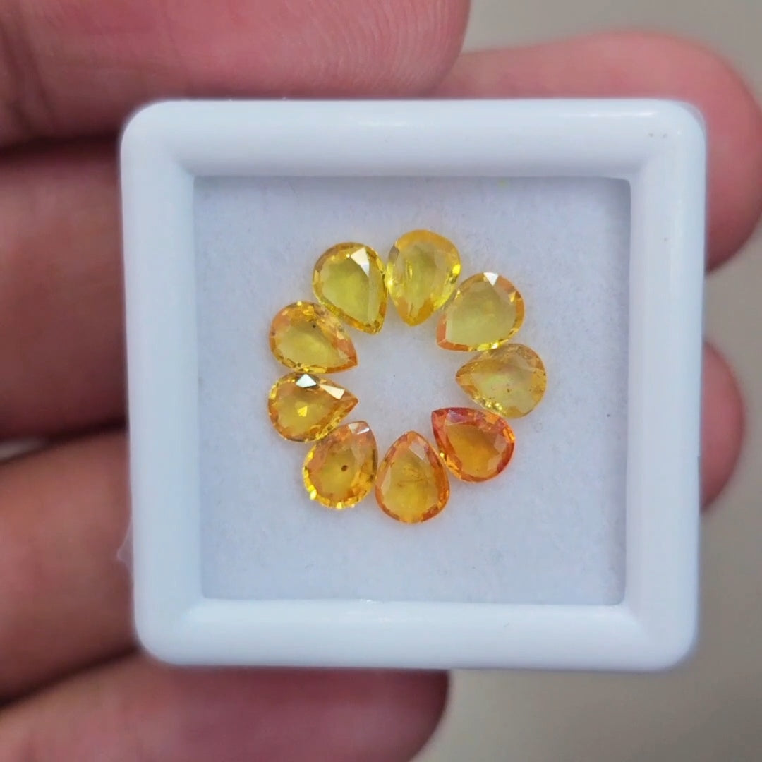 Box Of Natural Thailand Heated Sapphire  | 5x4mm | Pear