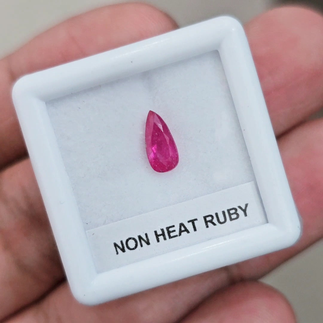 Box Of Natural Burma Ruby Faceted  | 8x4mm | Pear