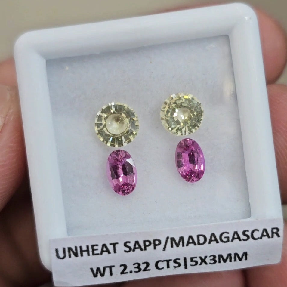 Box Of Natural Madagascar Unheated Sapphire  | 5mm | Oval & Round