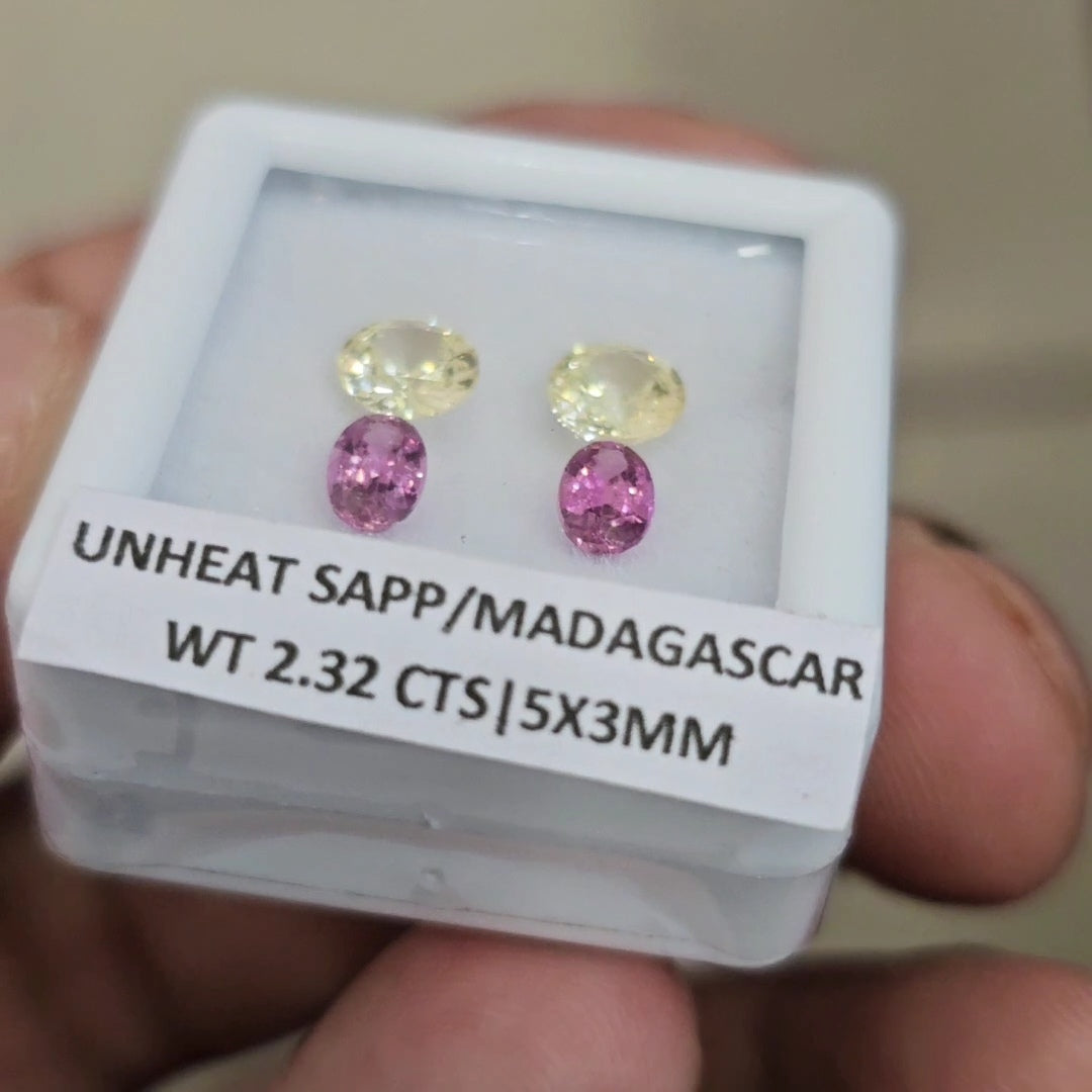 Box Of Natural Madagascar Unheated Sapphire  | 5mm | Oval & Round
