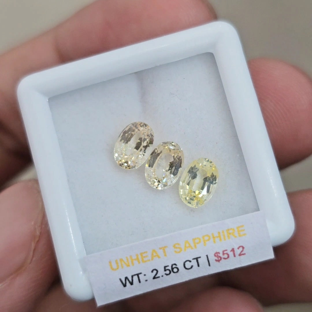Box Of Natural Sri Lanka Unheated Sapphire  | 6x4mm | Oval