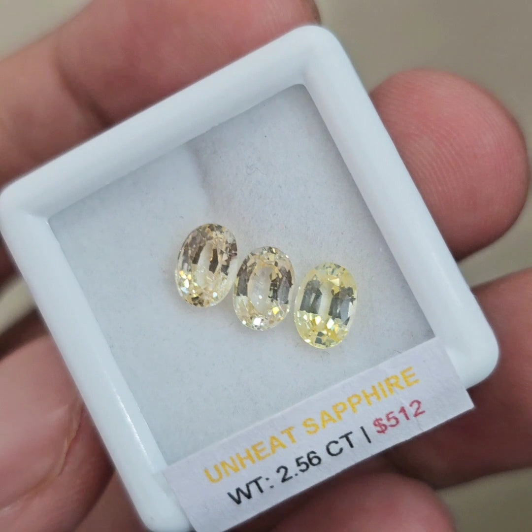 Box Of Natural Sri Lanka Unheated Sapphire  | 6x4mm | Oval