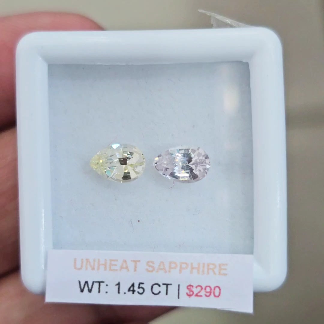 Box Of Natural Sri Lanka Unheated Sapphire  | 6x4mm | Pear