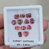 Box Of Natural Sunset Sapphire Faceted Gemstone  | 5-6mm | Mix