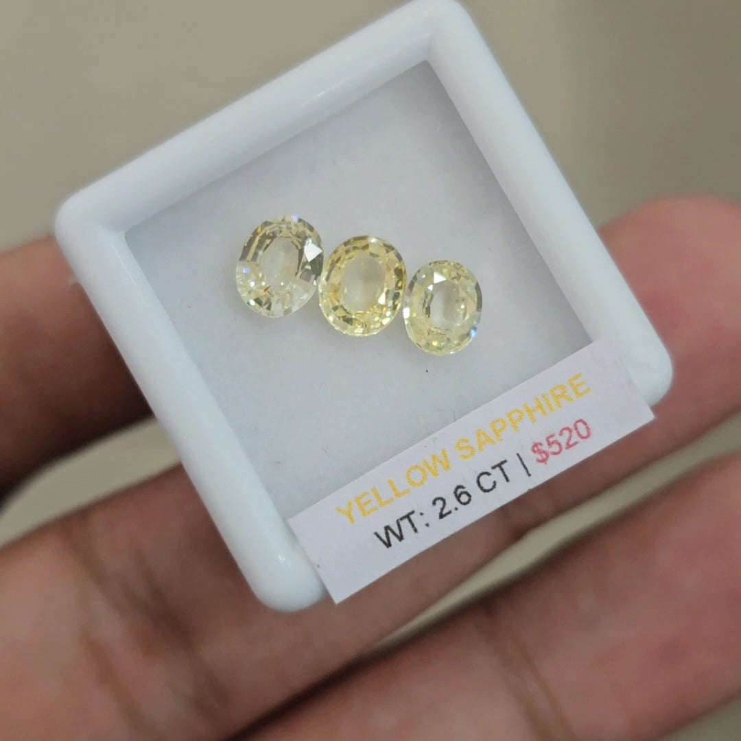 Box Of Natural Sri Lanka Unheated Sapphire  | 6x5mm | Oval