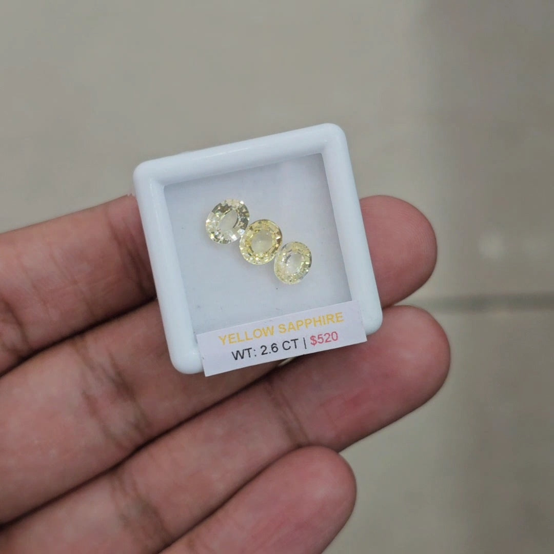 Box Of Natural Sri Lanka Unheated Sapphire  | 6x5mm | Oval