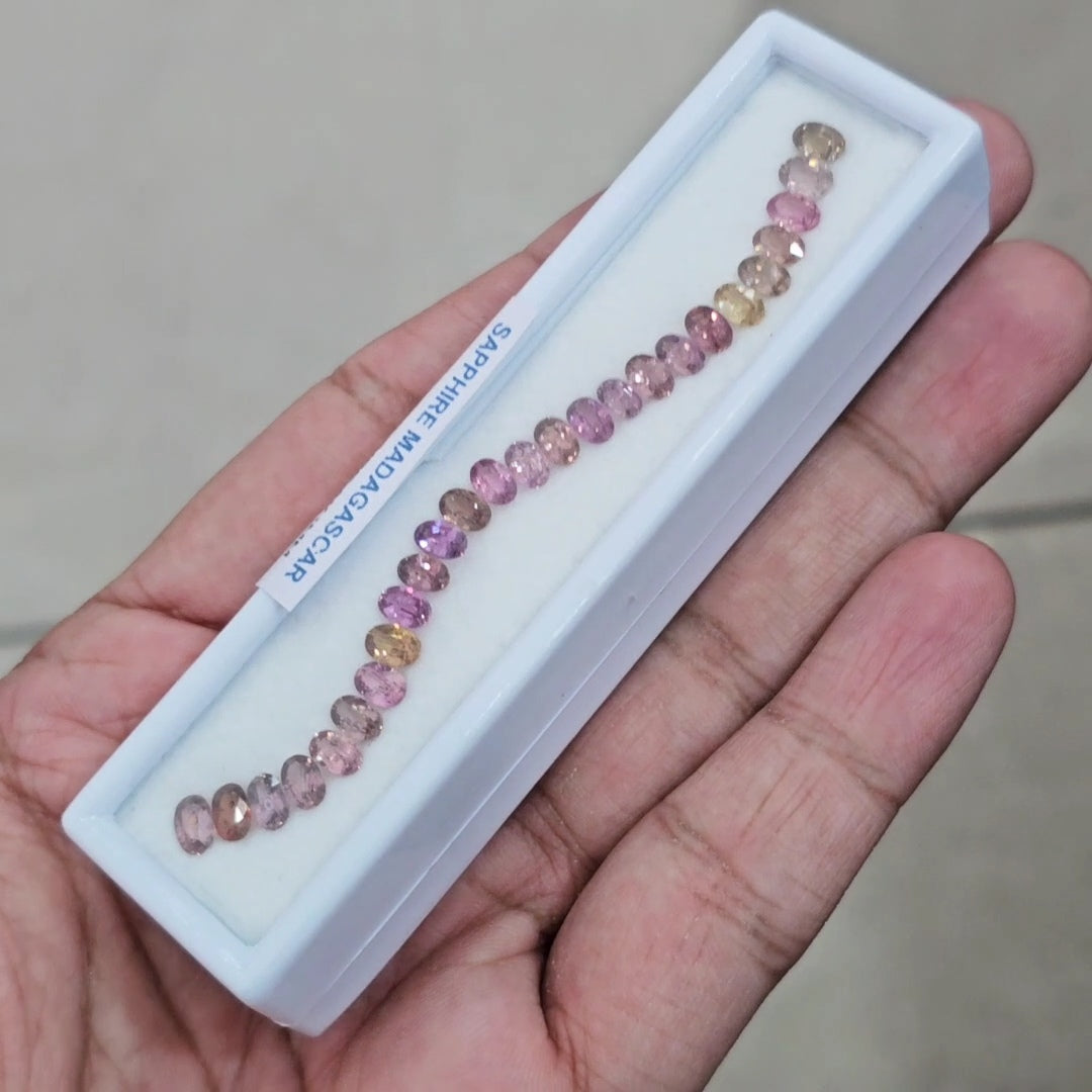 Box Of Natural Madagascar Unheated Sapphire  | 6x4mm | Oval