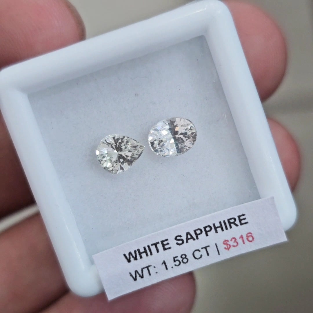 Box Of Natural Sri Lanka Unheated Sapphire  | 6x4mm | Oval & Pear