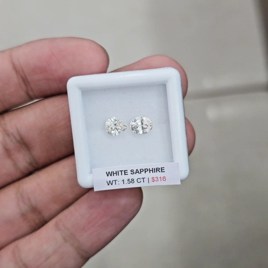 Box Of Natural Sri Lanka Unheated Sapphire  | 6x4mm | Oval & Pear