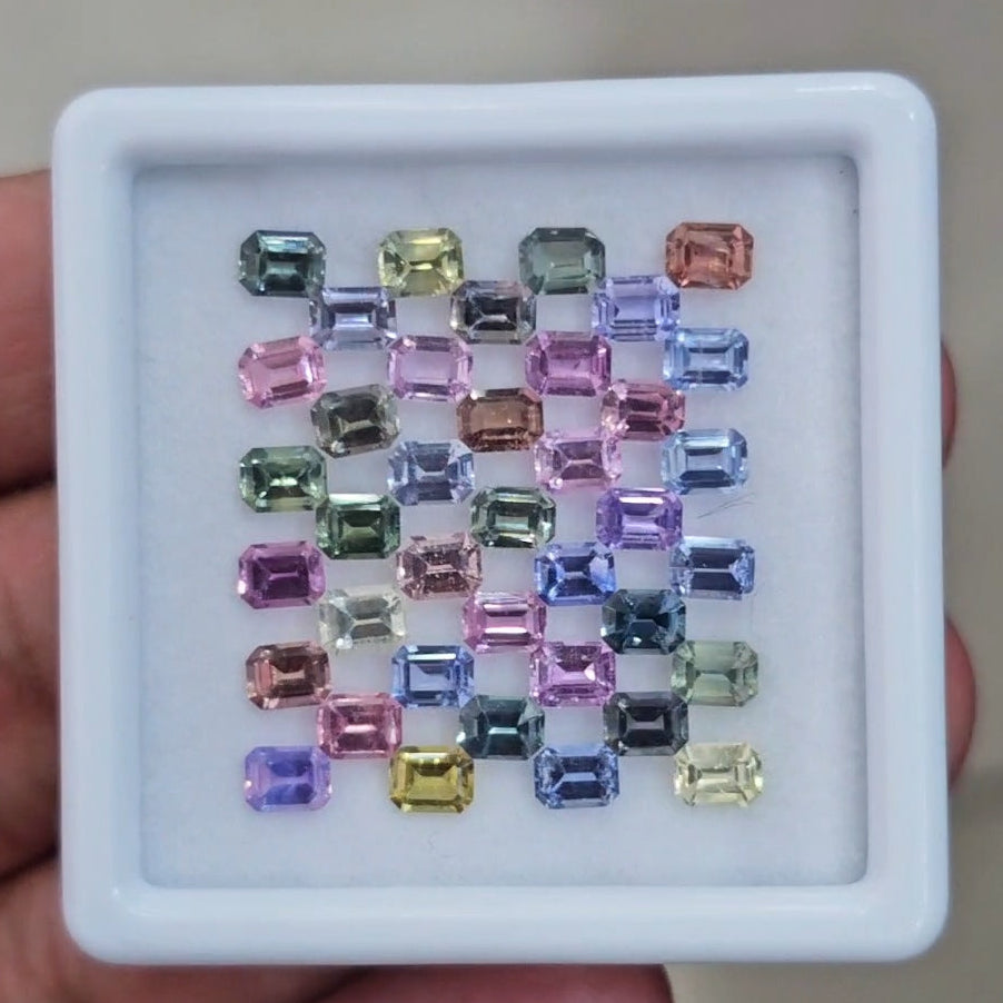 Box Of Natural Madagascar Unheated Sapphire  | 4x3mm | Rectangle