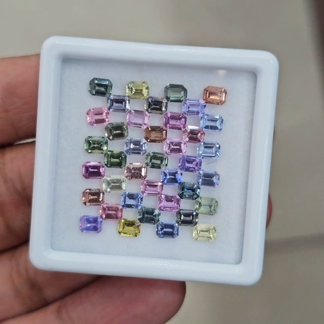 Box Of Natural Madagascar Unheated Sapphire  | 4x3mm | Rectangle
