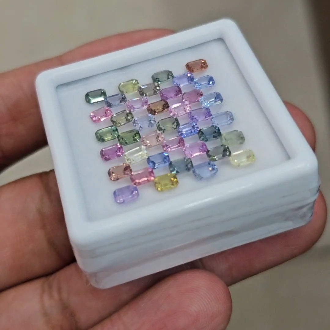 Box Of Natural Madagascar Unheated Sapphire  | 4x3mm | Rectangle
